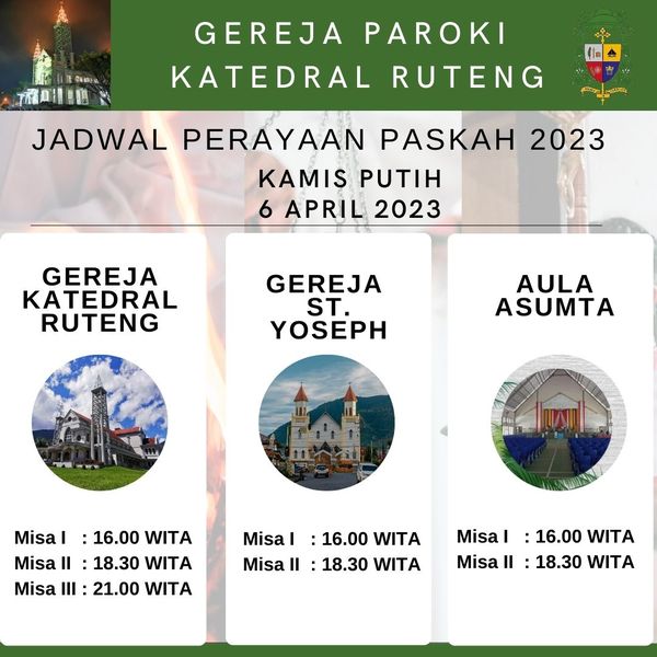 Jadwal Misa Kamis Putih